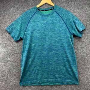 Rhone‎ Reign Short Sleeve Training Shirt Blue Green Space Dye Mens Large